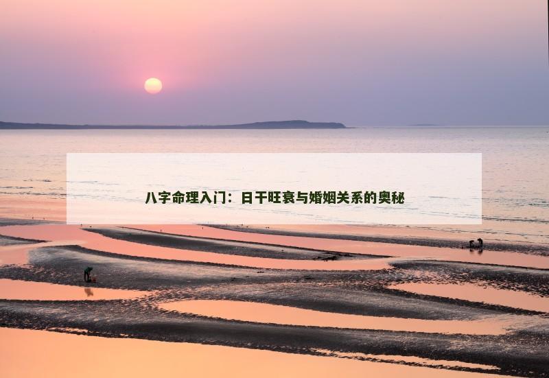 八字命理入门：日干旺衰与婚姻关系的奥秘