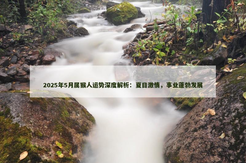 2025年5月属猴人运势深度解析：夏日激情，事业蓬勃发展