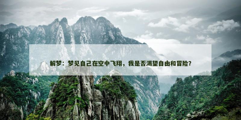 解梦：梦见自己在空中飞翔，我是否渴望自由和冒险？