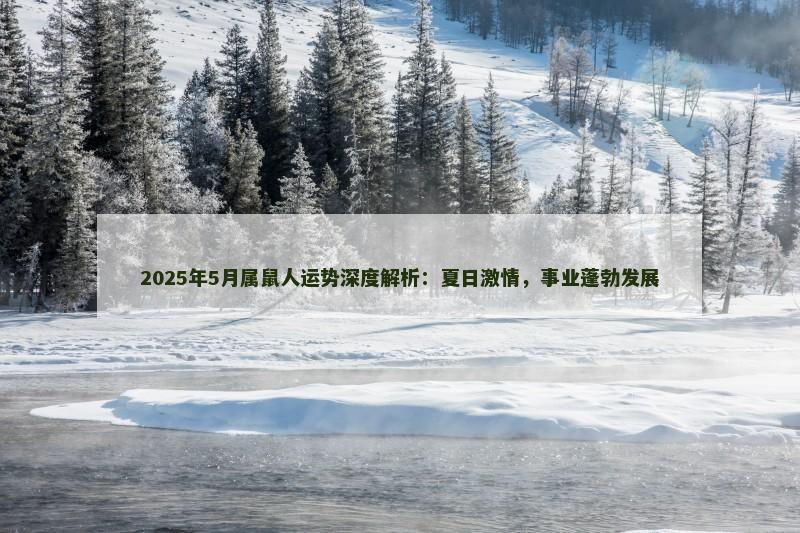 2025年5月属鼠人运势深度解析：夏日激情，事业蓬勃发展