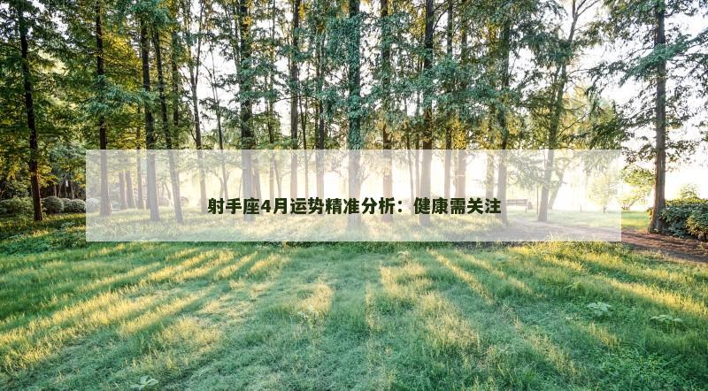 射手座4月运势精准分析：健康需关注
