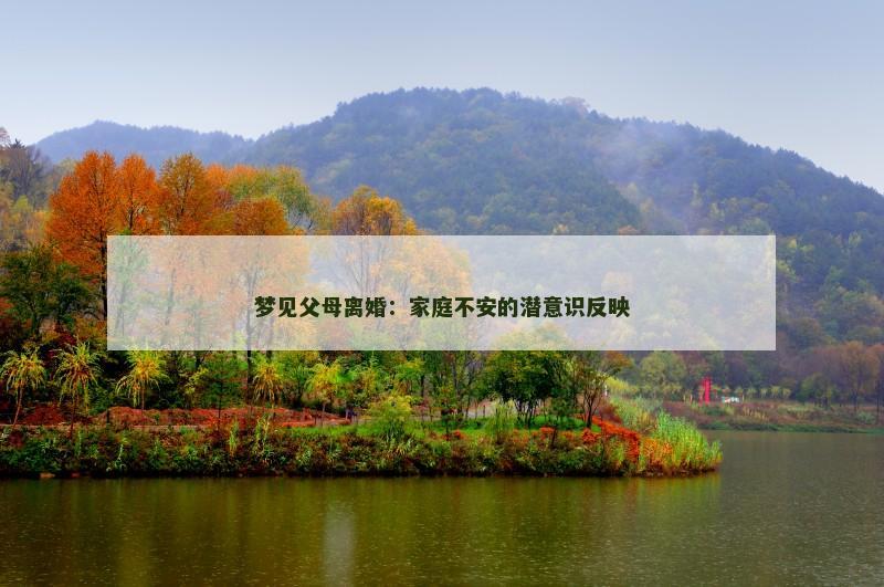 梦见父母离婚：家庭不安的潜意识反映