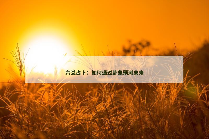 六爻占卜:如何通过卦象预测未来 六爻占卜:如何通过卦象预测未来