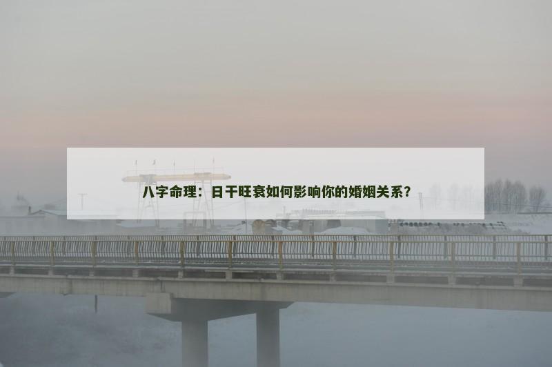八字命理：日干旺衰如何影响你的婚姻关系？