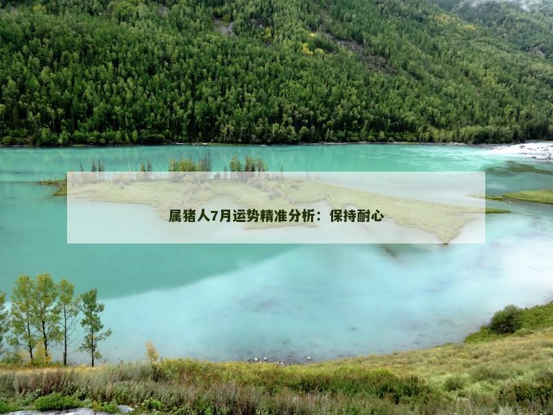 属猪人7月运势精准分析：保持耐心