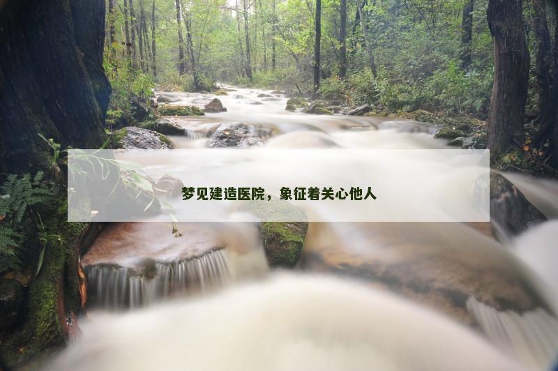 梦见建造医院，象征着关心他人