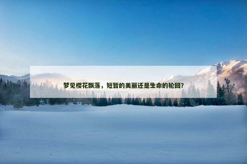 梦见樱花飘落，短暂的美丽还是生命的轮回？