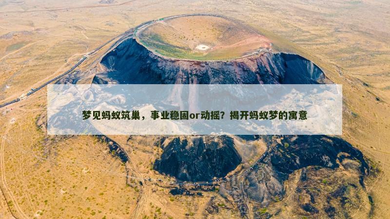 梦见蚂蚁筑巢，事业稳固or动摇？揭开蚂蚁梦的寓意