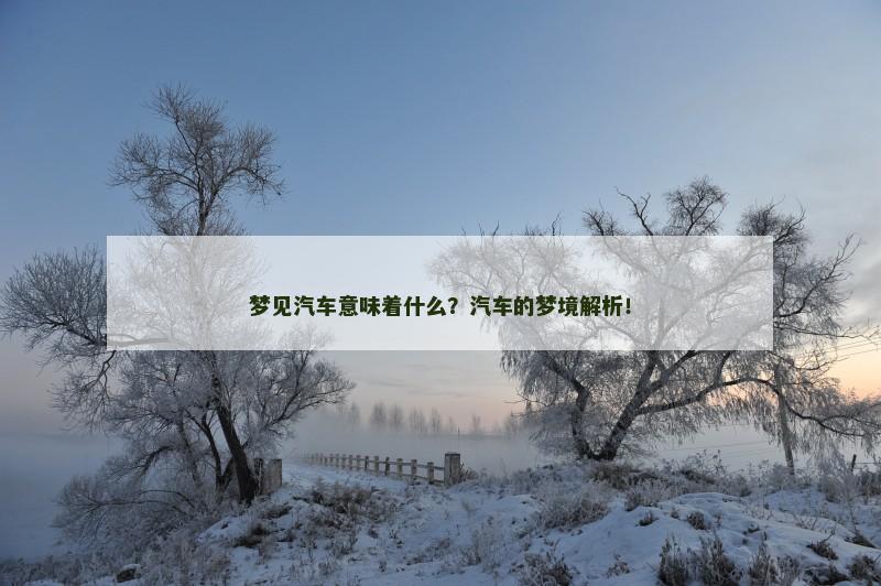 梦见汽车意味着什么？汽车的梦境解析！