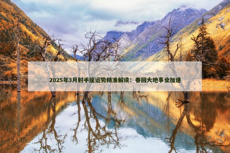 2025年3月射手座运势精准解读：春回大地事业加速