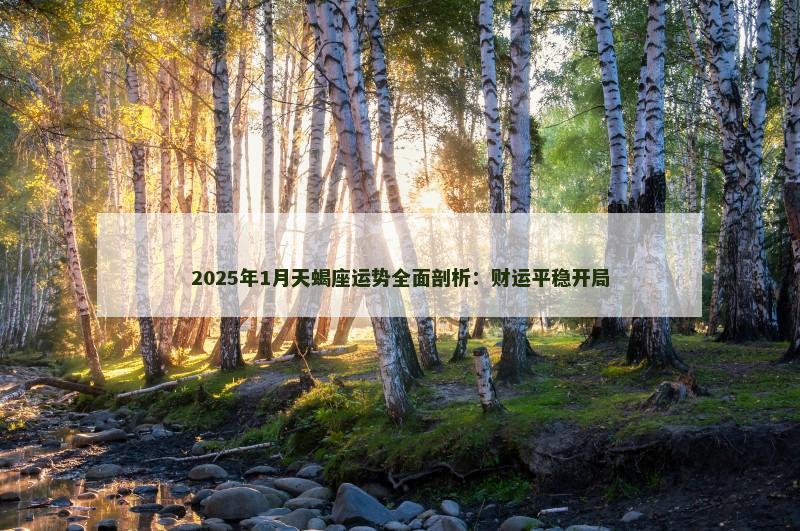 2025年1月天蝎座运势全面剖析：财运平稳开局
