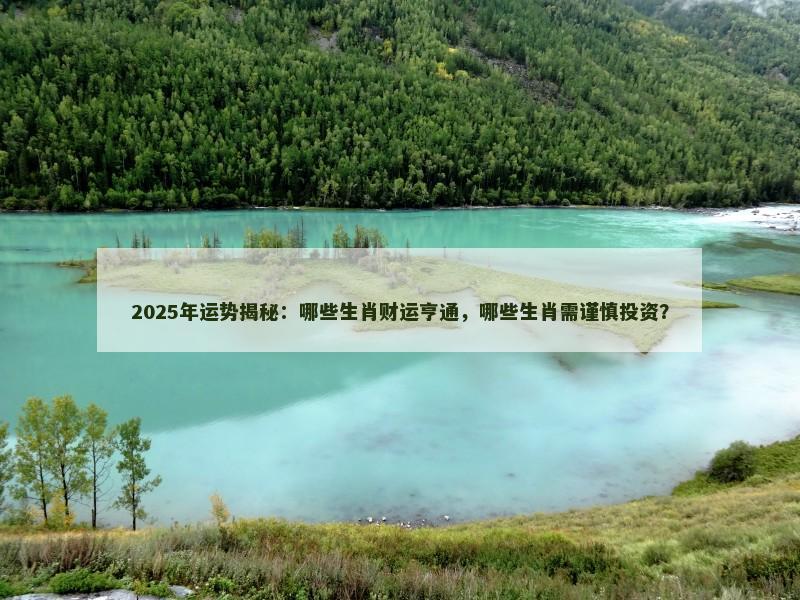 2025年运势揭秘：哪些生肖财运亨通，哪些生肖需谨慎投资？