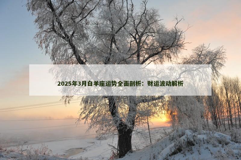2025年3月白羊座运势全面剖析：财运波动解析
