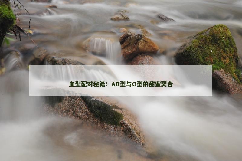 血型配对秘籍：AB型与O型的甜蜜契合