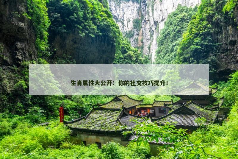 生肖属性大公开：你的社交技巧提升！