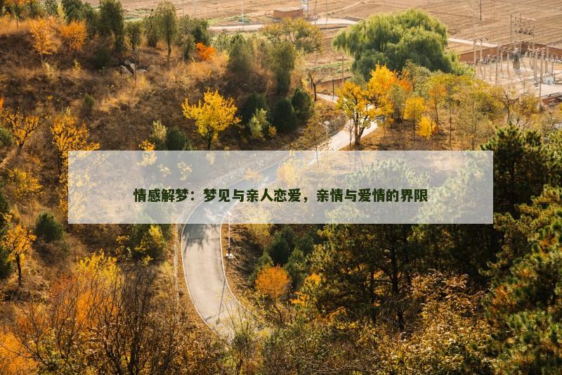 情感解梦：梦见与亲人恋爱，亲情与爱情的界限