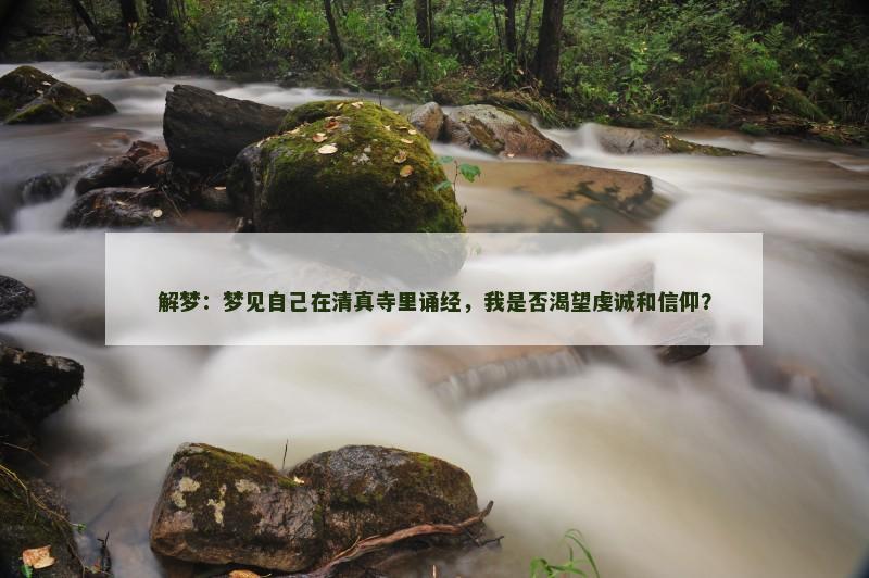 解梦：梦见自己在清真寺里诵经，我是否渴望虔诚和信仰？