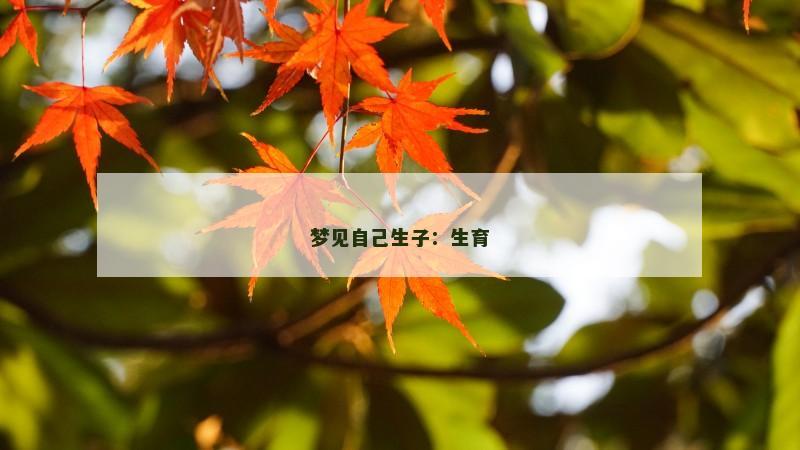梦见自己生子：生育