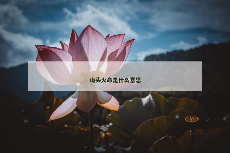 山头火命是什么意思