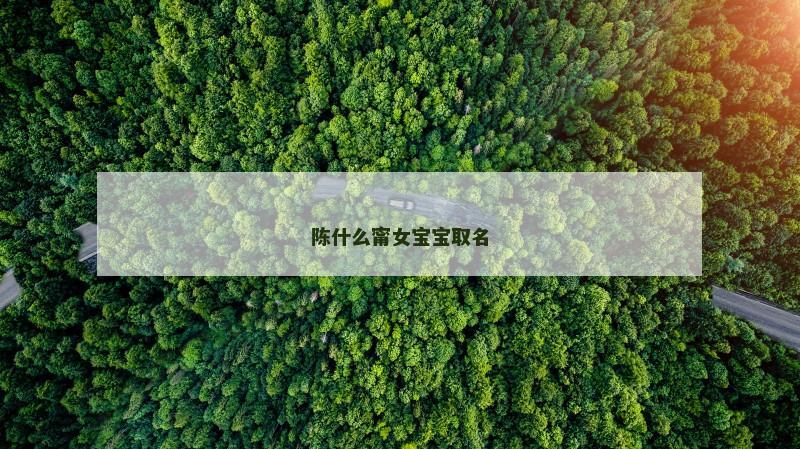 陈什么甯女宝宝取名