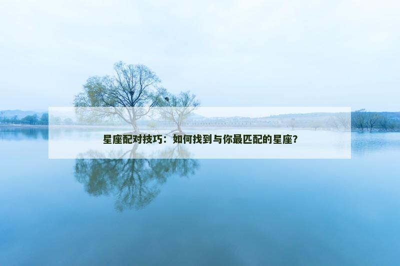 星座配对技巧：如何找到与你最匹配的星座？