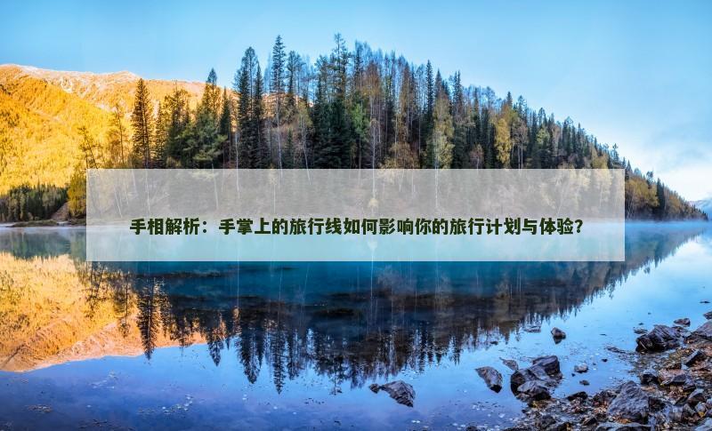 手相解析:手掌上的旅行线如何影响你的旅行计划与体验?