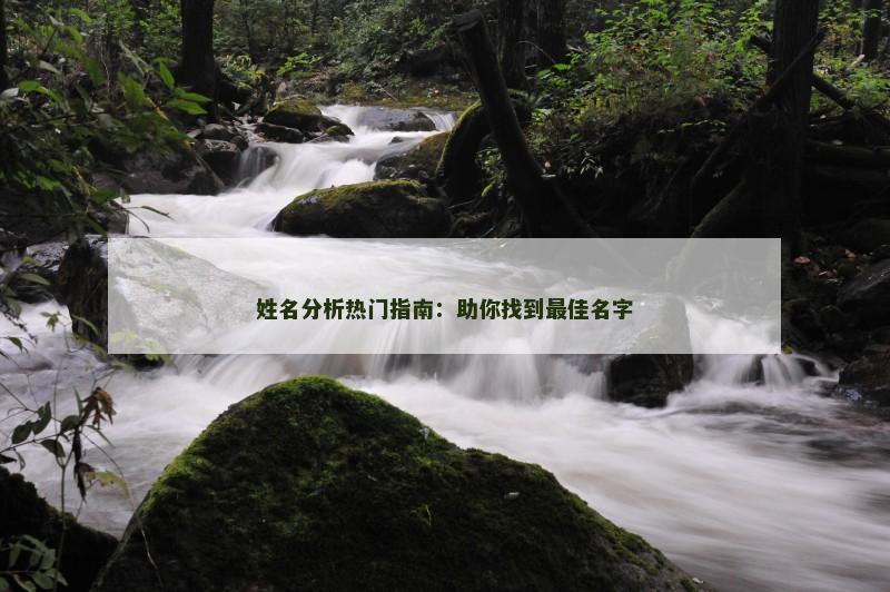 姓名分析热门指南:助你找到最佳名字