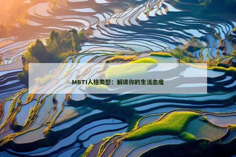 MBTI人格类型:解读你的生活态度