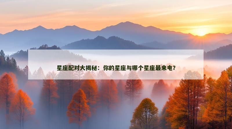 星座配对大揭秘：你的星座与哪个星座最来电？
