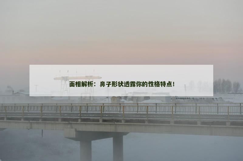 面相解析：鼻子形状透露你的性格特点！