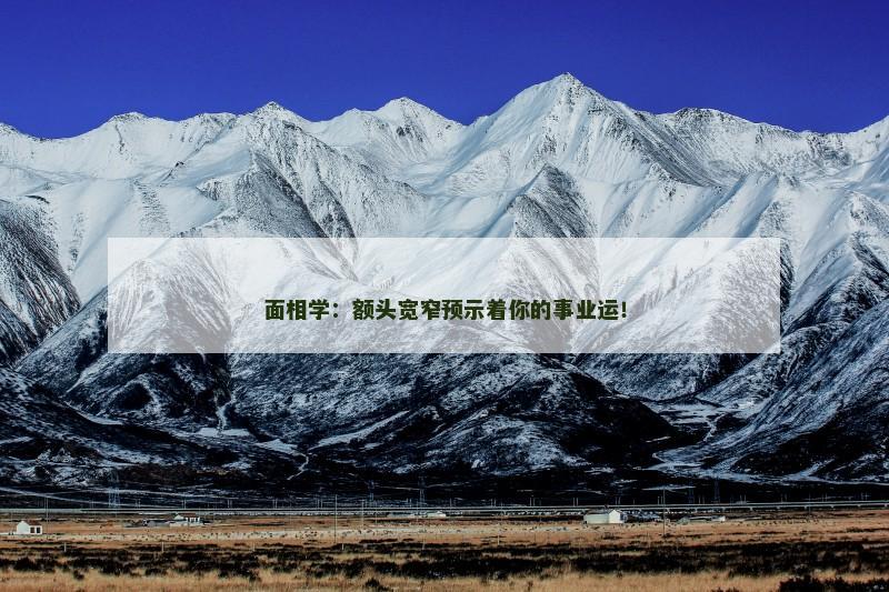 面相学：额头宽窄预示着你的事业运！