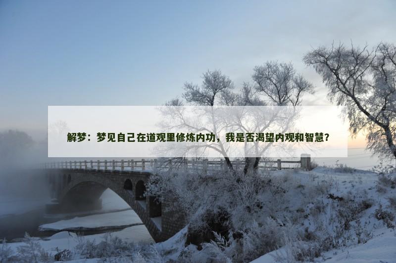 解梦：梦见自己在道观里修炼内功，我是否渴望内观和智慧？