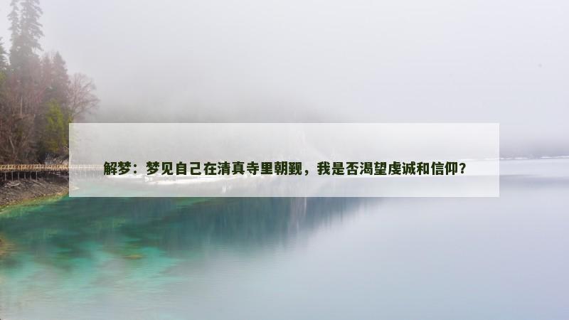 解梦：梦见自己在清真寺里朝觐，我是否渴望虔诚和信仰？