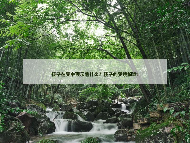 筷子在梦中预示着什么？筷子的梦境解读！