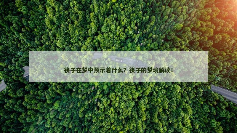 筷子在梦中预示着什么？筷子的梦境解读！