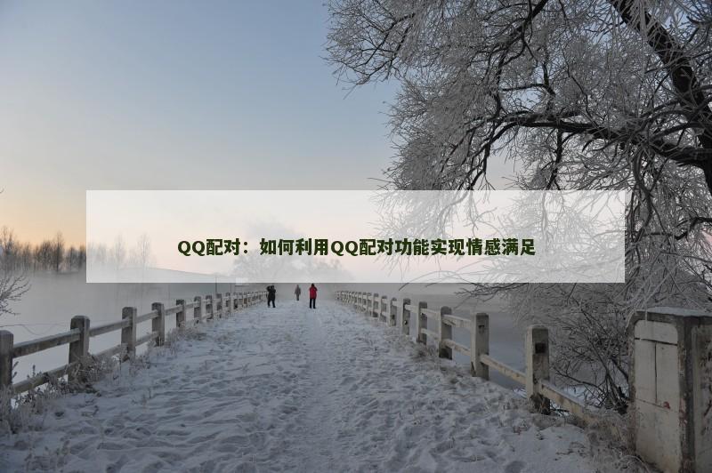QQ配对：如何利用QQ配对功能实现情感满足